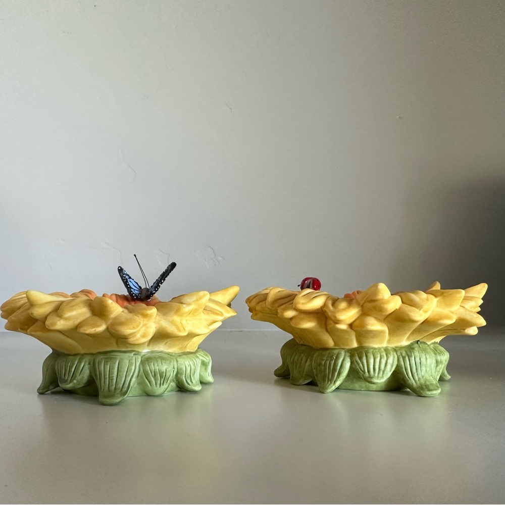 NEW PartyLite Sunflower Buddies Tea Light Candle Holders - Picture 4 of 12